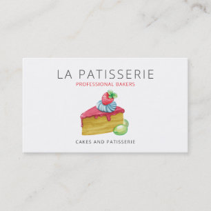 Carte De Visite Cute moderne Pink Cheesecake Bakou Pâtisserie Chef