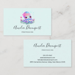 Carte De Visite Cute Octopus Sea Creator