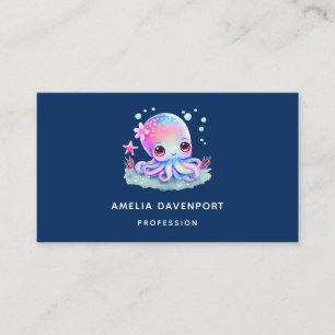 Carte De Visite Cute Octopus Sea Creator