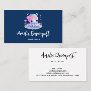 Carte De Visite Cute Octopus Sea Creator