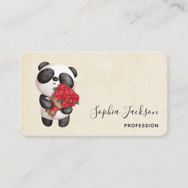 Carte De Visite Cute Panda (Devant)