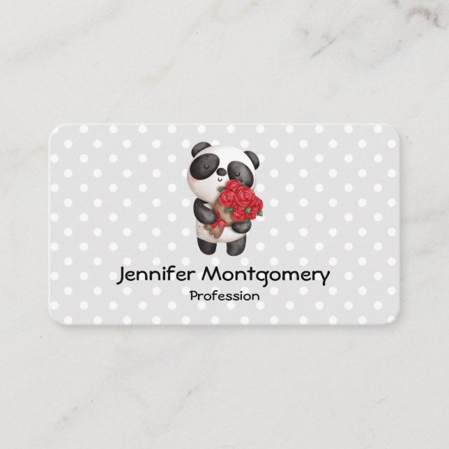 Carte De Visite Cute Panda (Devant)