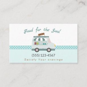 Carte De Visite Cute Polka Dot Nourriture Camion