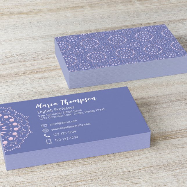 Carte De Visite Cute Rose Professionnel Personnalisé (Créateur téléchargé)