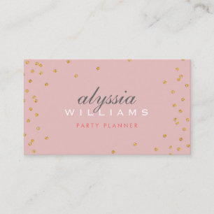 Carte De Visite CUTE SPOT confetti or brillant parties scintillant