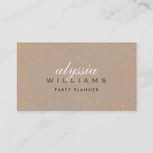 Carte De Visite CUTE SPOT confetti or brillant parties scintillant