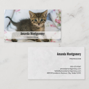 Carte De Visite Cute Tabby Kitten À L'Air Surpris