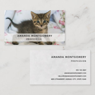 Carte De Visite Cute Tabby Kitten À L'Air Surpris