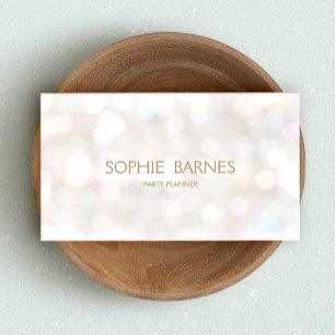Carte De Visite Cute Whimsical Bokeh Event Party Planner