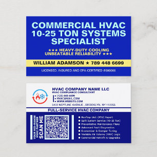 Carte De Visite CVC Commerciale Spécialiste des systèmes de 10 à