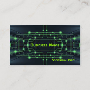 Carte de visite Cyber Circuits verts