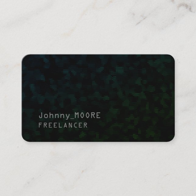 Carte De Visite Cyber noir futuriste moderne ultra sombre (Devant)