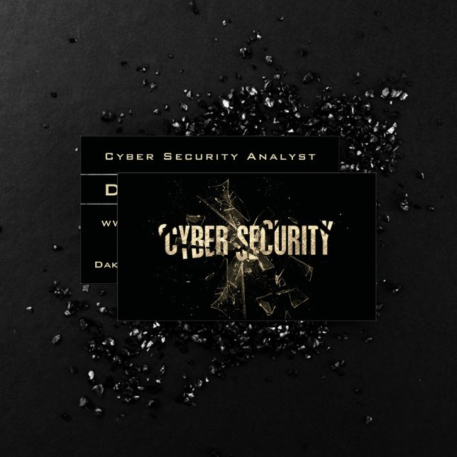 Carte De Visite Cyber Sécurité Données Internet Analyste Or modern (Créateur téléchargé)