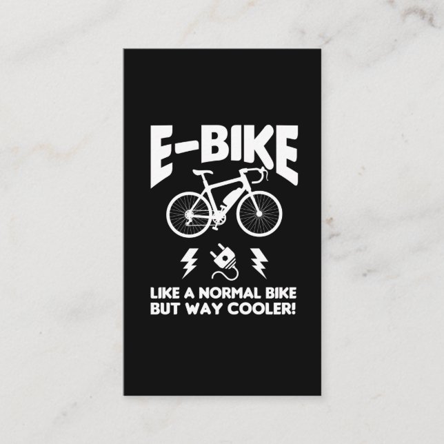 Carte De Visite Cyclisme en ligne Vélo électrique (Devant)