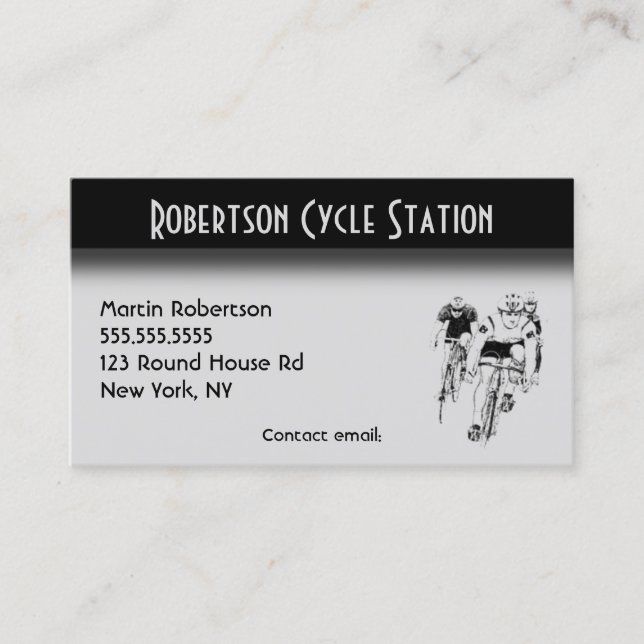 Carte de visite cycliste (Devant)
