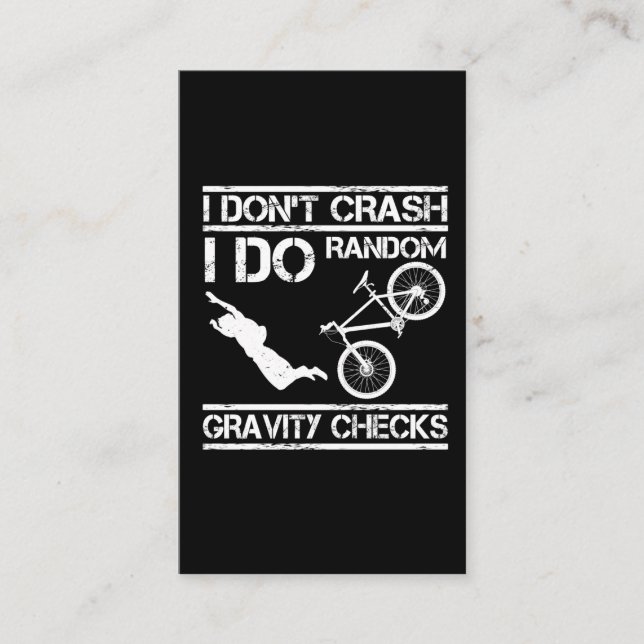 Carte De Visite Cycliste Vélo Stuntman Crash Extreme Sport MTB (Devant)