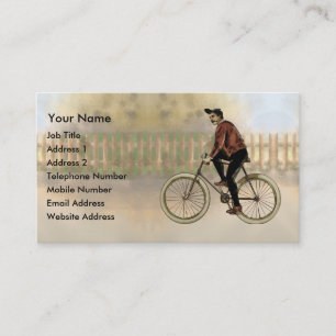 Carte De Visite Cycliste vintage dans le pays