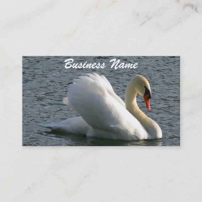 Carte de visite cygne (Devant)