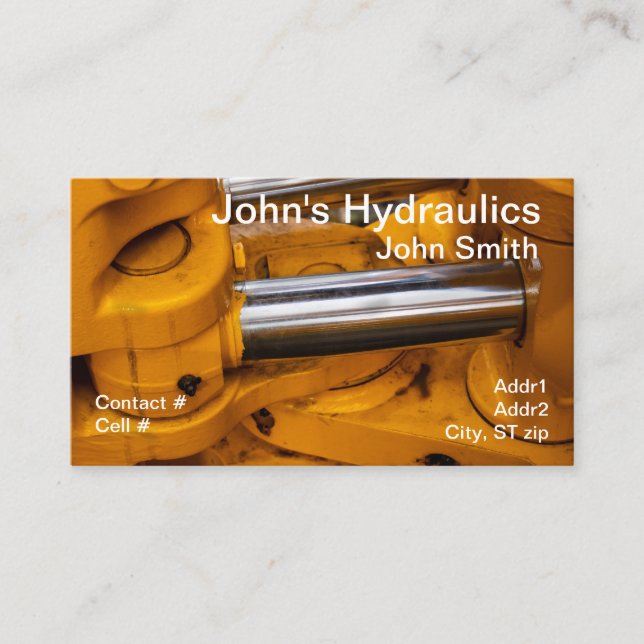 Carte De Visite Cylindres hydrauliques jumelés permettant au bras  (Devant)