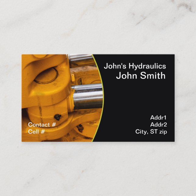 Carte De Visite Cylindres hydrauliques jumelés permettant le bras  (Devant)