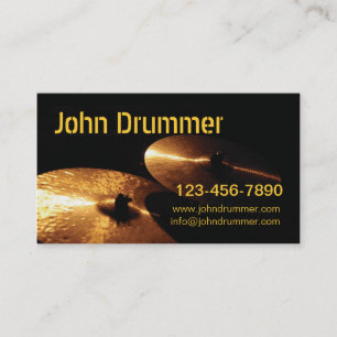 Carte De Visite cymbales, batteur de John,