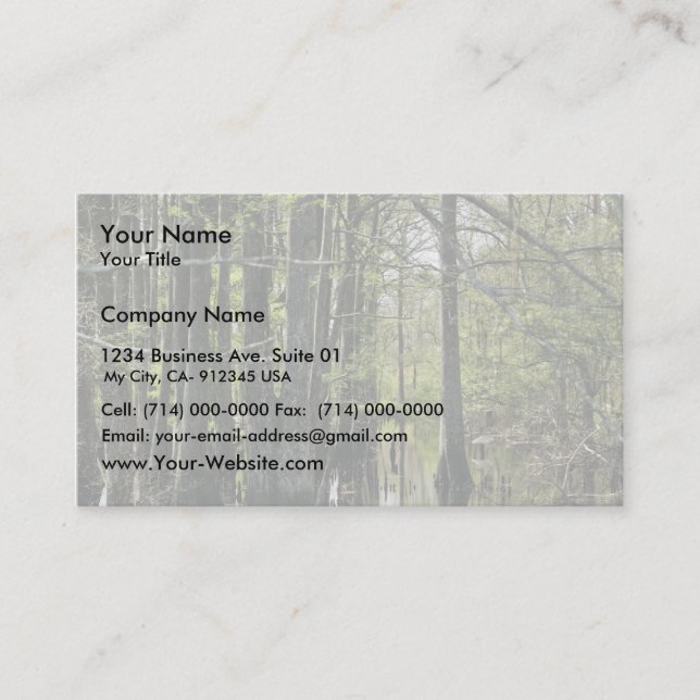 Carte De Visite Cyprès chauve dans le marécage (Devant)