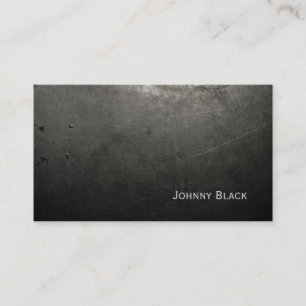 Carte De Visite D.J. Metal Industrial Scratched Iron Black