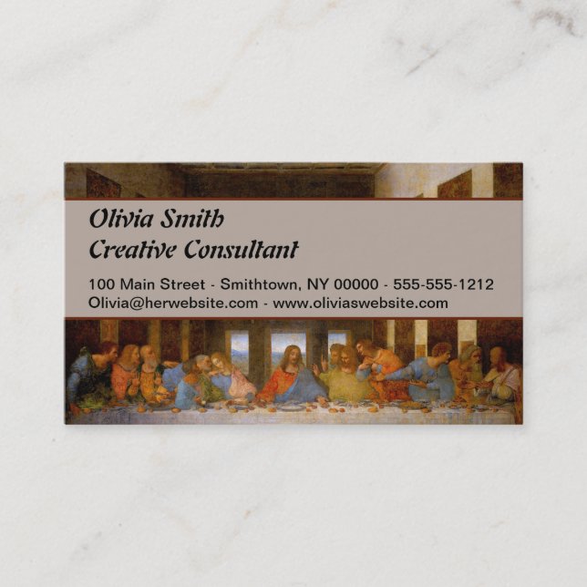 Carte De Visite Da Vinci Dernier Supper Fine Art Classic (Devant)