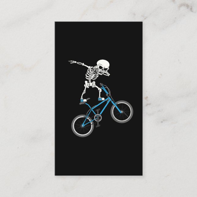 Carte De Visite Dabbing Skeleton mtb Bicycle BMX Fun (Devant)