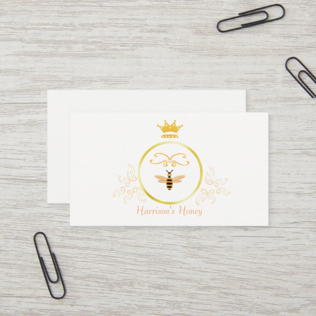 Carte de visite d'abeille (Devant/Arrière en situation)