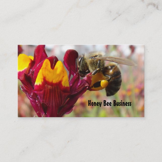 Carte de visite d'abeille de miel (Devant)
