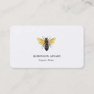 Carte de visite d'abeille Vintage simple