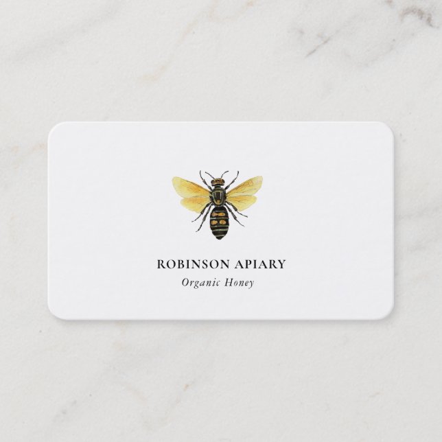 Carte de visite d'abeille Vintage simple (Devant)