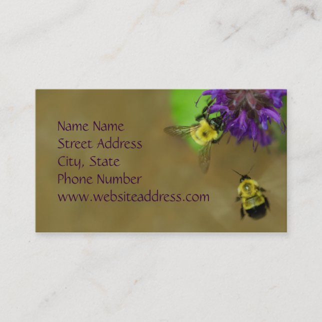 Carte de visite d'abeilles (Devant)