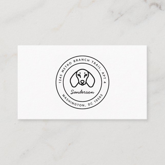 Carte de visite Dachshund (Devant)