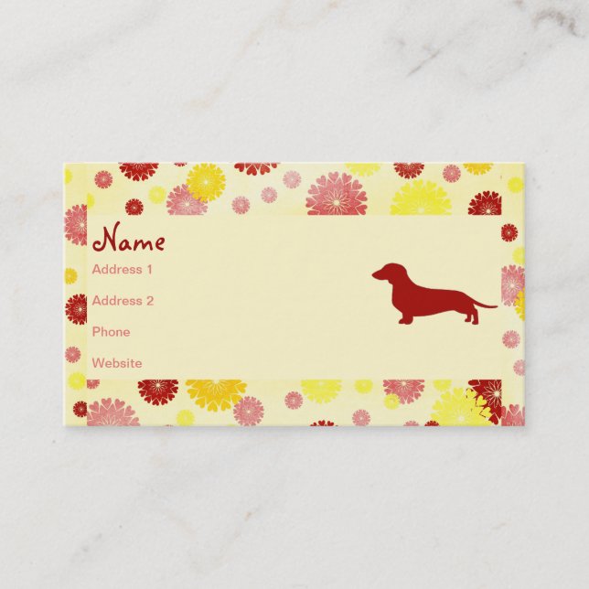 Carte de visite Dachshund Breeder (Devant)