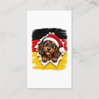 Carte De Visite Dachshund de Noël allemand