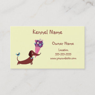 Carte De Visite Dachshund Kennel