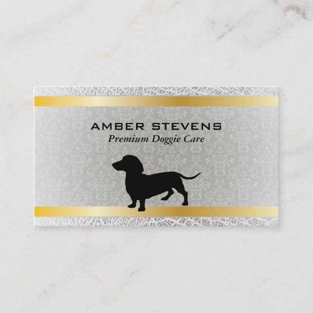 Carte De Visite Dachshund | Soins aux chiens (prime) (Devant)