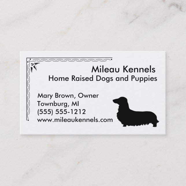 Carte De Visite Dachsund (Devant)