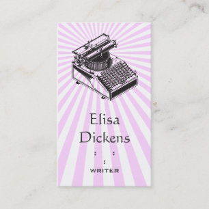 Carte De Visite Dactylographiez l'éclat de machine d'écriture