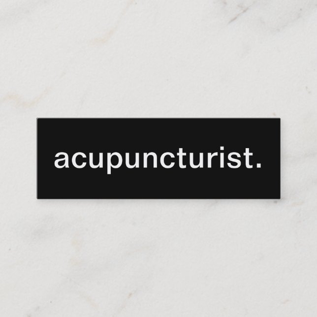 Carte de visite d'acupuncteur (Devant)