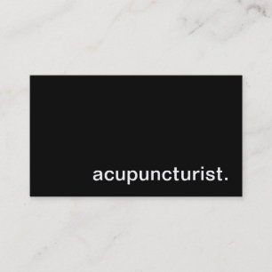 Carte de visite d'acupuncteur