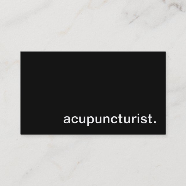 Carte de visite d'acupuncteur (Devant)