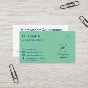 Carte de visite d'acupuncture Carte de visite de
