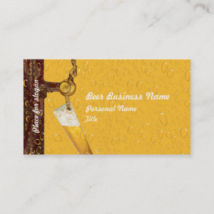 Carte de visite d'affaires de bière