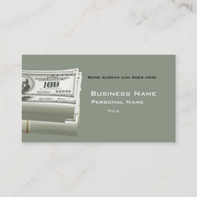 Carte de visite d'affaires de finances (Devant)