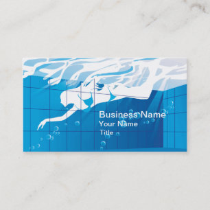 Carte de visite d'affaires de piscine