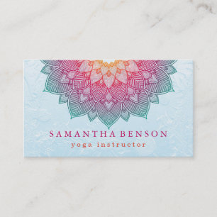 Carte de visite d'affaires de yoga avec logo de fl