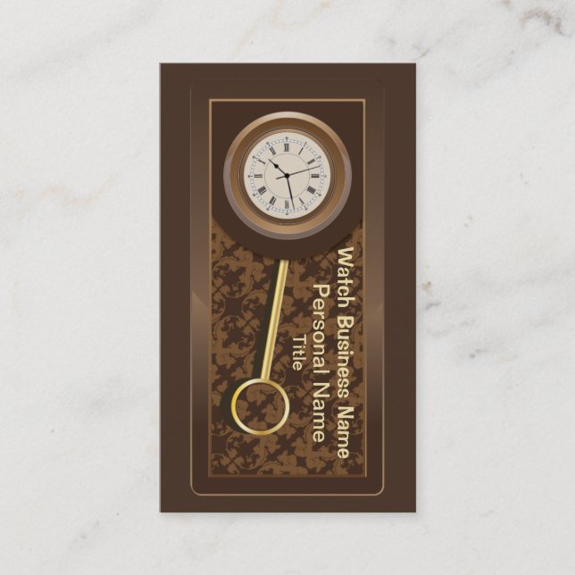 Carte de visite d'affaires d'horloge (Devant)